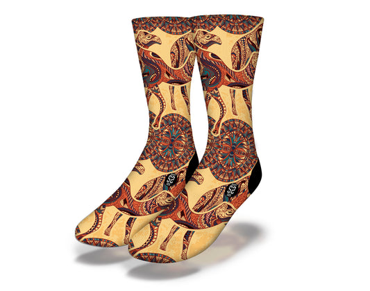 EGYPTIAN ZENTANGLE CAMELS Fun World Socks