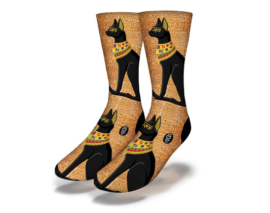 EGYPTIAN FELINE GODS Fun World Socks