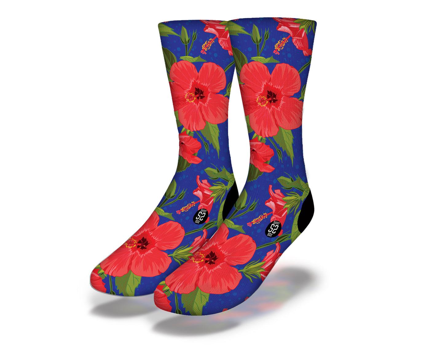 ROYAL HAWAIIAN HIBISCUS Fun Flower Socks