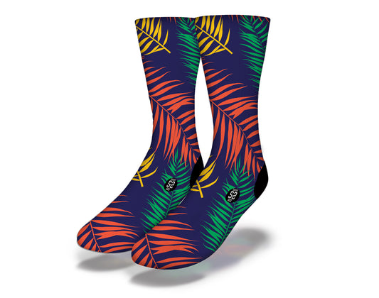 CARRIBEAN PALMS Fun Beach Life Socks