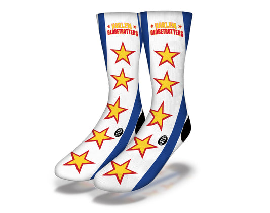 Fun HARLEM GLOBETROTTERS STARS & STRIPES Baller Socks