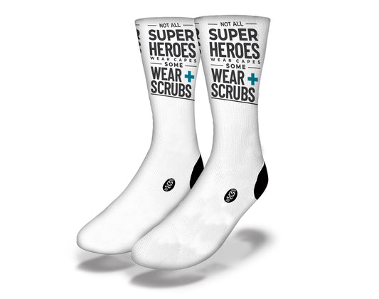 Heroes Wear Medical Scrubs White Socks
