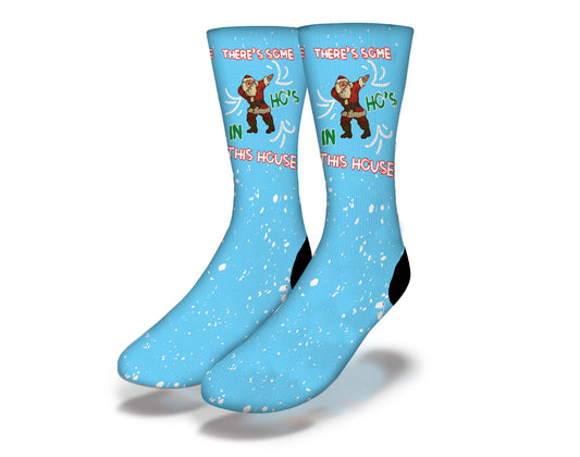 DABBING SANTA HO HO HO'S IN THIS HOUSE Funny Christmas Socks