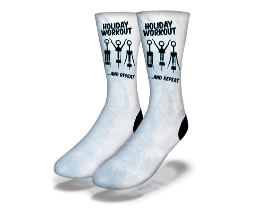 HOLIDAY WORKOUT Funny Wine Socks