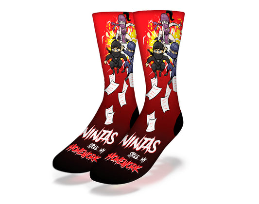 Ninja's Stole My Homework Socks 3