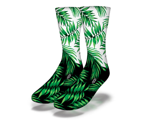 Palm Trees Half n Half Socks