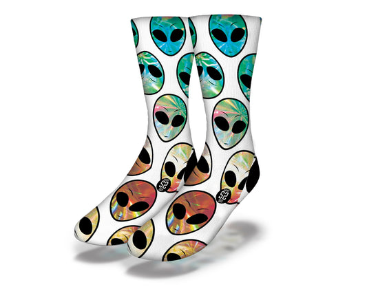 Reflective Alien Socks