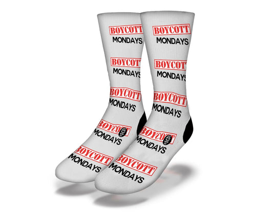 Boycott Mondays Socks Gray