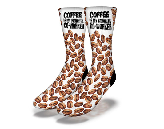 Coffee CoWorker Socks White