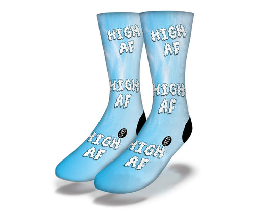 HIGH AF CLOUDS Funny Weed Socks