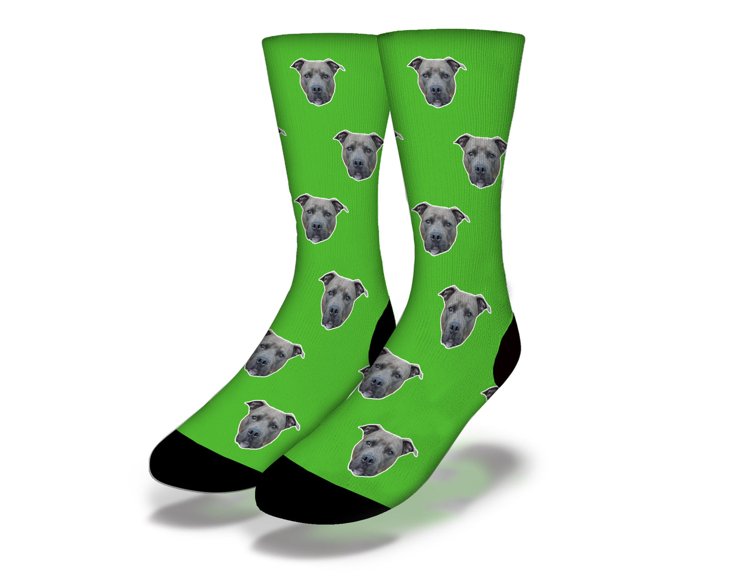 PUPPY DOG EYES Cute Dog Socks (Green)