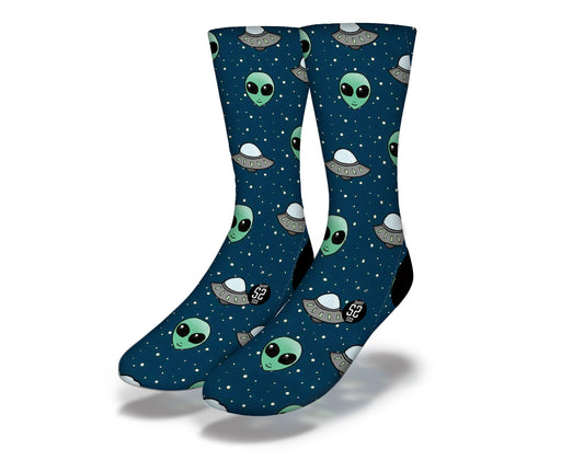 Aliens and Spaceships Socks