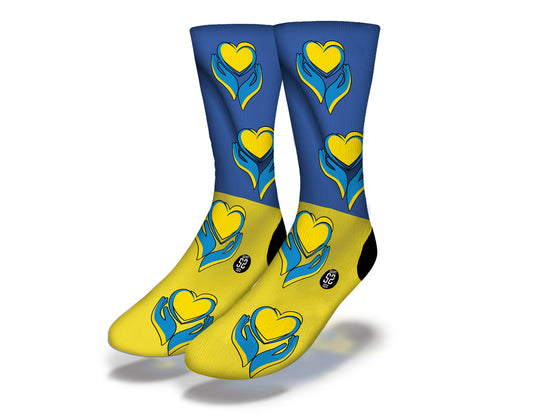 UKRAINE'S HEART IN OUR HANDS Social Cause Socks