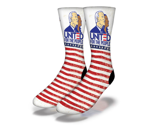 UNITED FOR THE PEOPLE BIDEN HARRIS Fun Political Socks