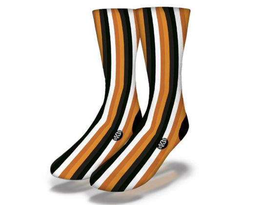 Autumn Aesthetic Vertical Stripe Halloween Socks