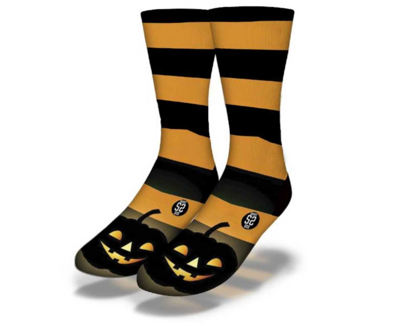 JACK-O-LANTERN JAIL Striped Halloween Socks