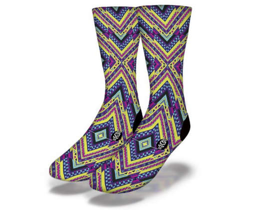SHINE LIKE A DIAMOND African Tribal Pattern Socks