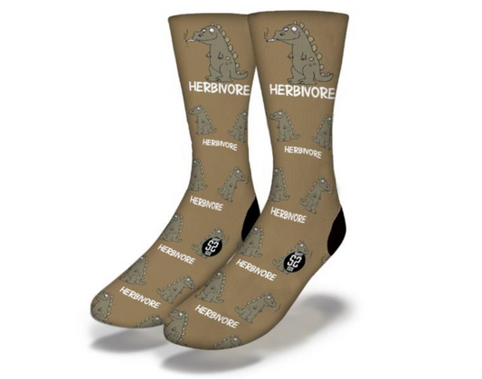 HERBIVORE STONER DINO Funny Weed Socks