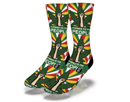 FLOWER TO THE PEOPLE Funny Weed Socks