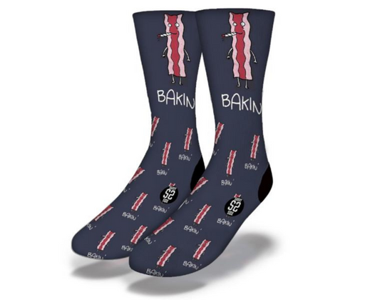 WHAT'S SHAKIN BAKIN Funny Weed Socks