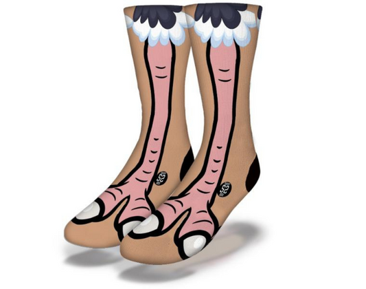 CRAZY OSTRICH LEGS Funny Birds Socks