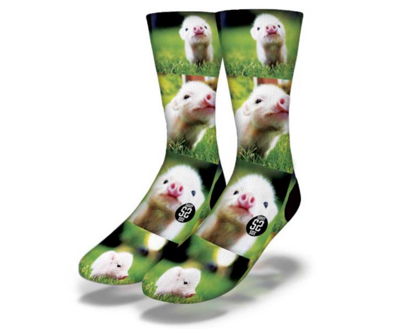 TOO CUTE TINY PIGLETS Funny Animal Socks