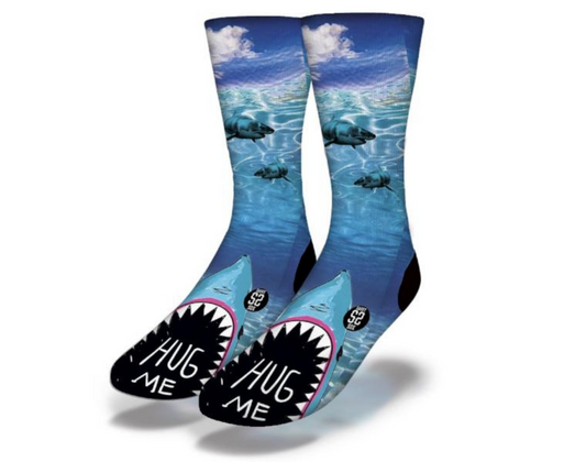 HUG ME Funny Shark Socks