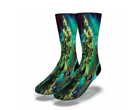 STICKY ICKY SPACE NUG Funny Weed Socks