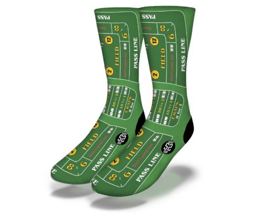 THESE DICE ARE CRAPS Fun Casino Themed Socks