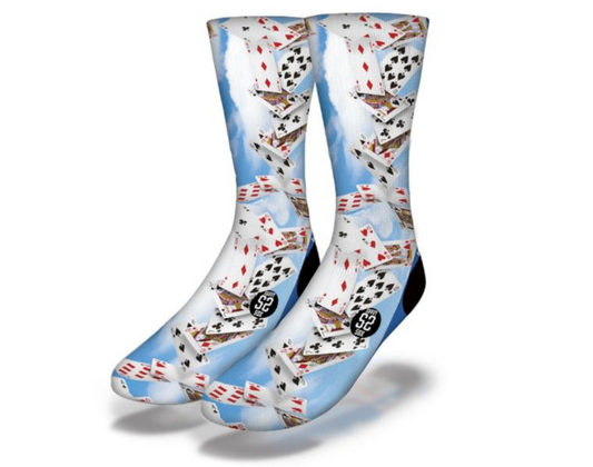 SHUFFLING CARDS Fun Casino Themed Socks