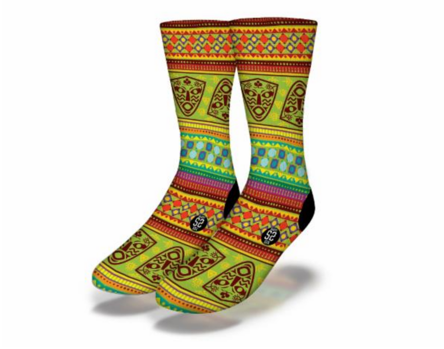 RETRO MASKS African Pattern Socks