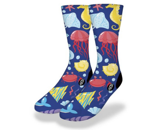 CARTOON SEA LIFE Fun Fish Socks