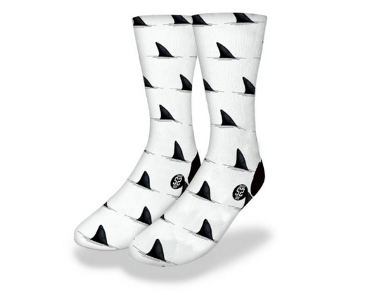 RETRO SHARK FINS Fun Shark Socks