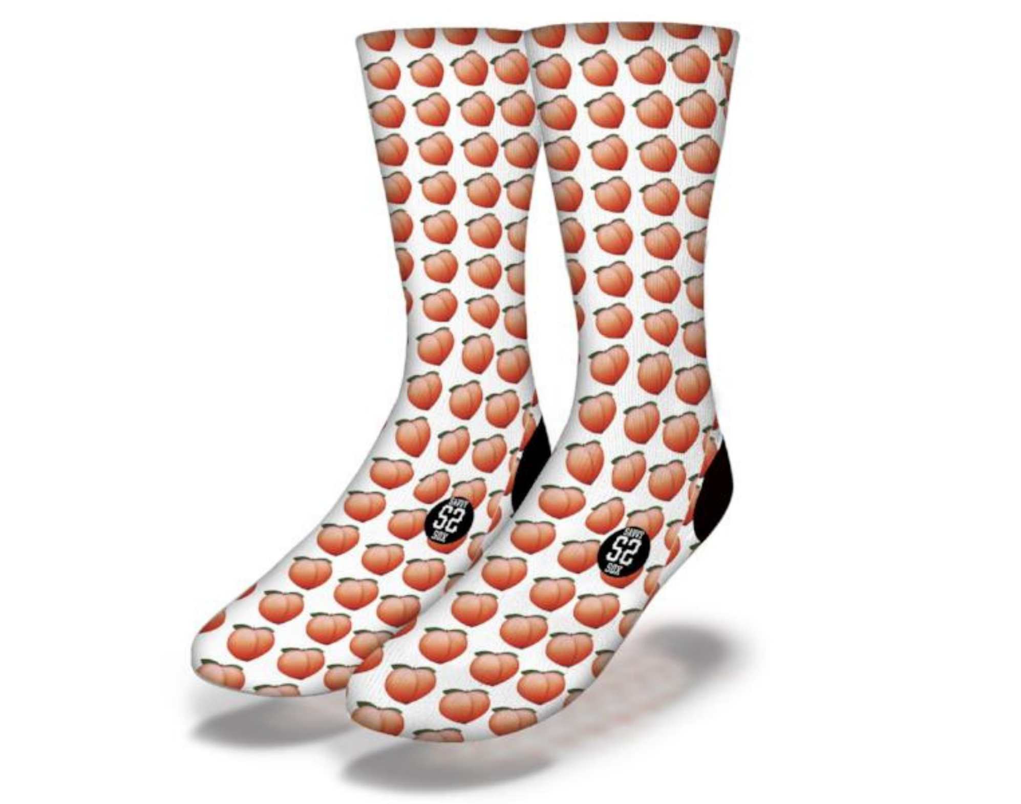 Peach Emoji Socks Savvy Sox