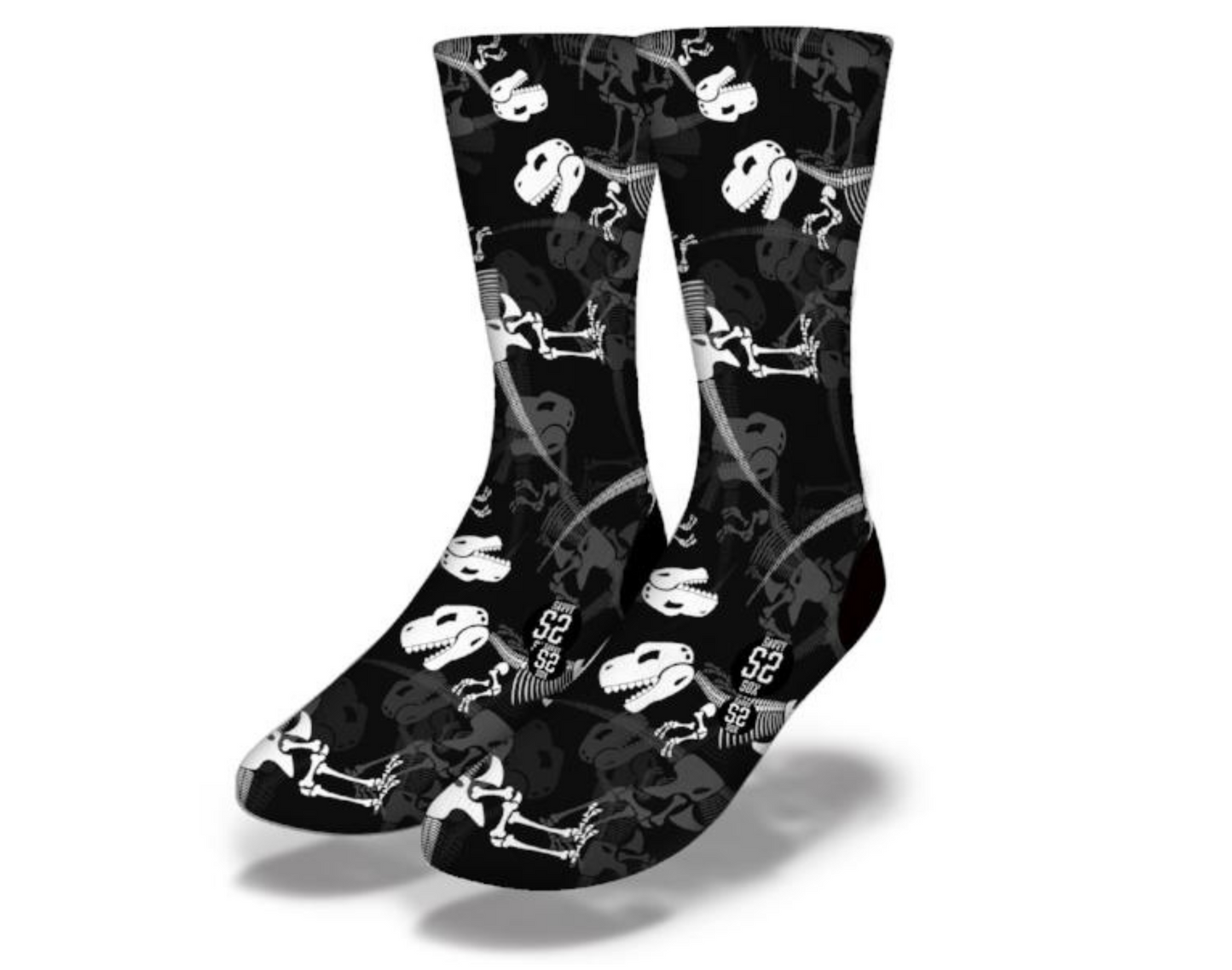T-REX X-RAYS Fun Dinosaur Socks
