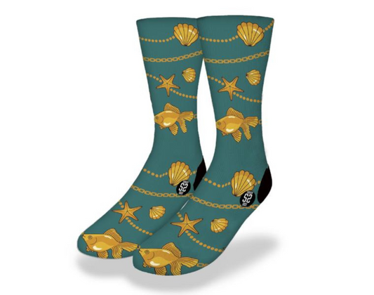 GOLDFISH CHARMS & CHAINS Fun Sea Life Socks