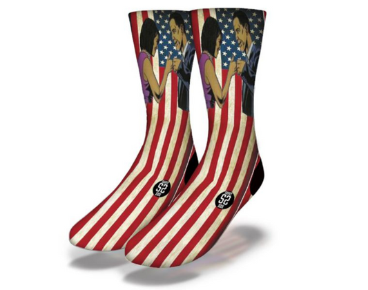 THE OBAMA DAP Funny Political Socks