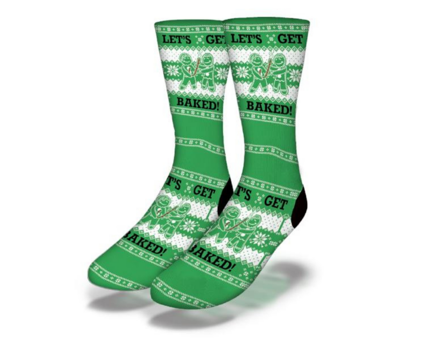 LET'S GET BAKED Funny Ugly Christmas Sweater Socks