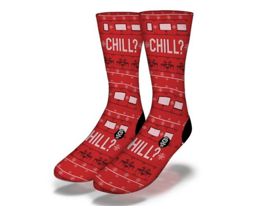 LET'S GET SOME FLIX N CHILL Funny Christmas Socks