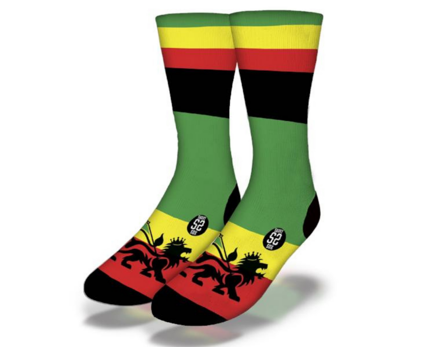 EVERYTHING IRIE RASTA FLAG Fun Jamaican Socks