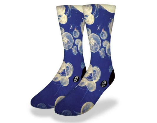 GLOWING AQUARIUM JELLYFISH Fun Sea Life Socks