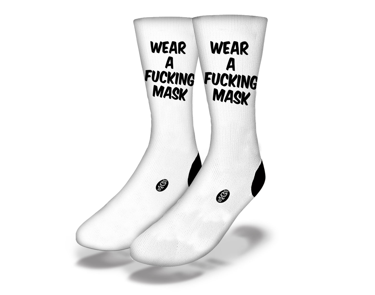 WEAR A F***ING MASK Pandemic Themed Socks